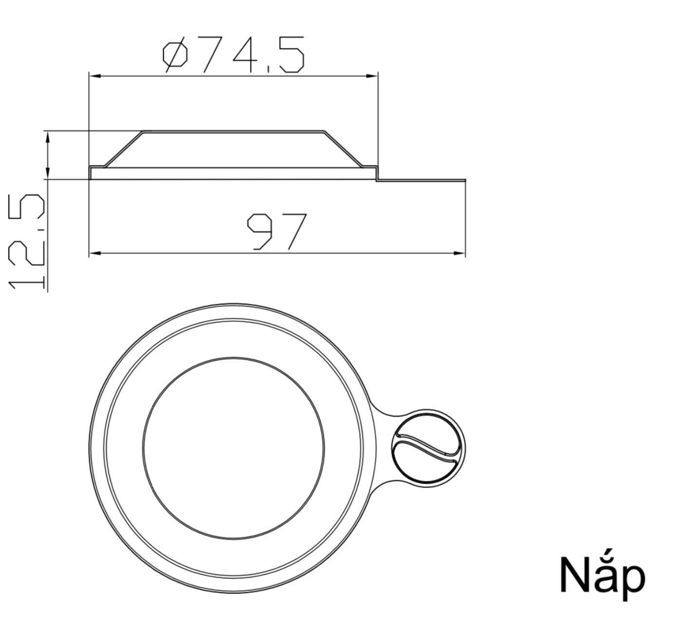 Nắp Phin – bản vẽ kỹ thuật
